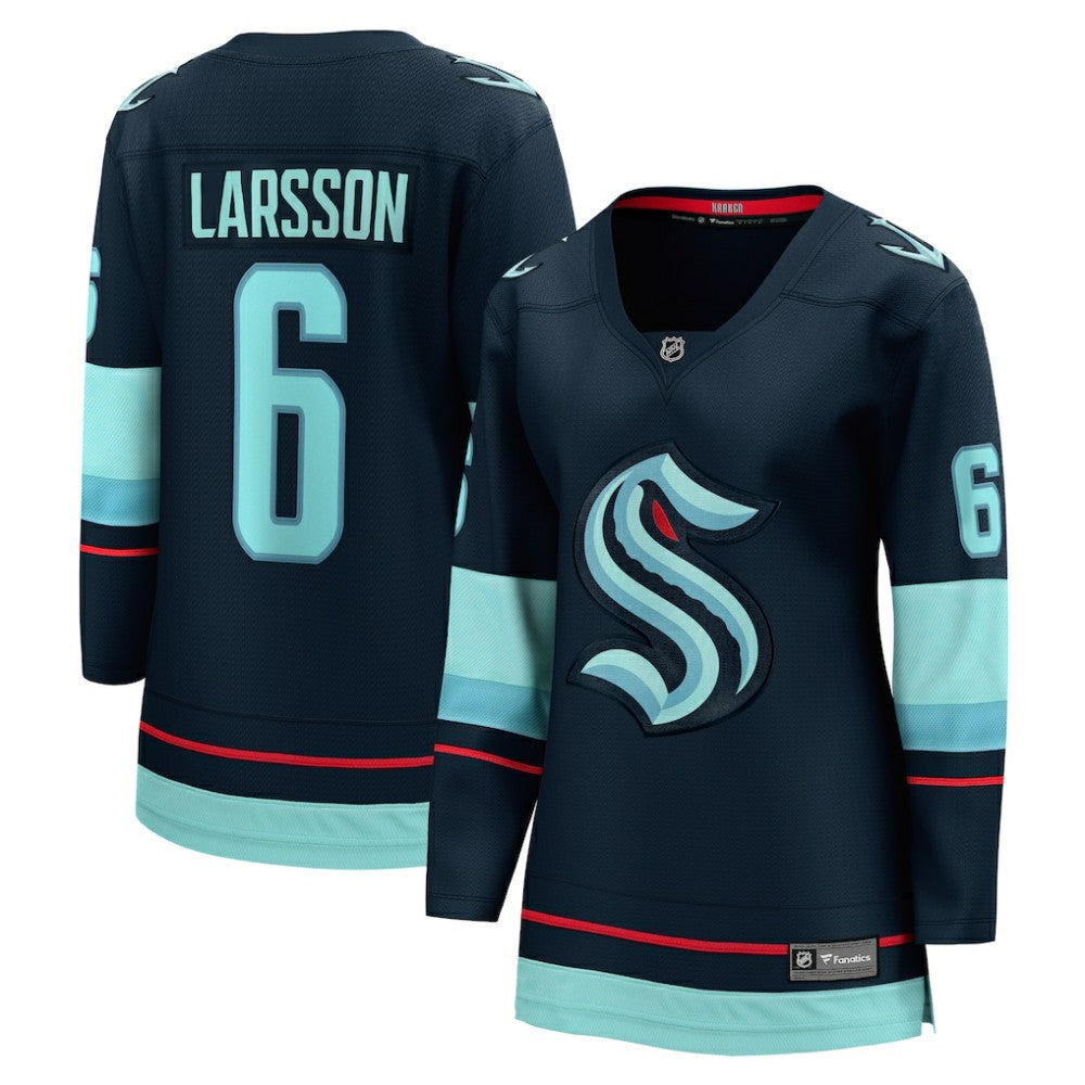 Adam Larsson Seattle Kraken Fanatics Women's Home Breakaway Player Jersey - Deep Sea Blue | Fanatics Lifestyle