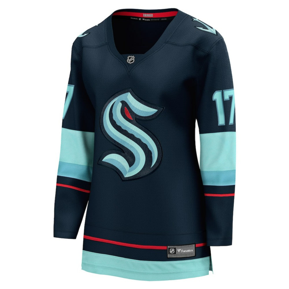 Jaden Schwartz Seattle Kraken Fanatics Women's Home Breakaway Player Jersey - Navy | Fanatics Lifestyle