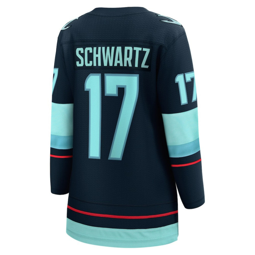 Jaden Schwartz Seattle Kraken Fanatics Women's Home Breakaway Player Jersey - Navy | Fanatics Lifestyle