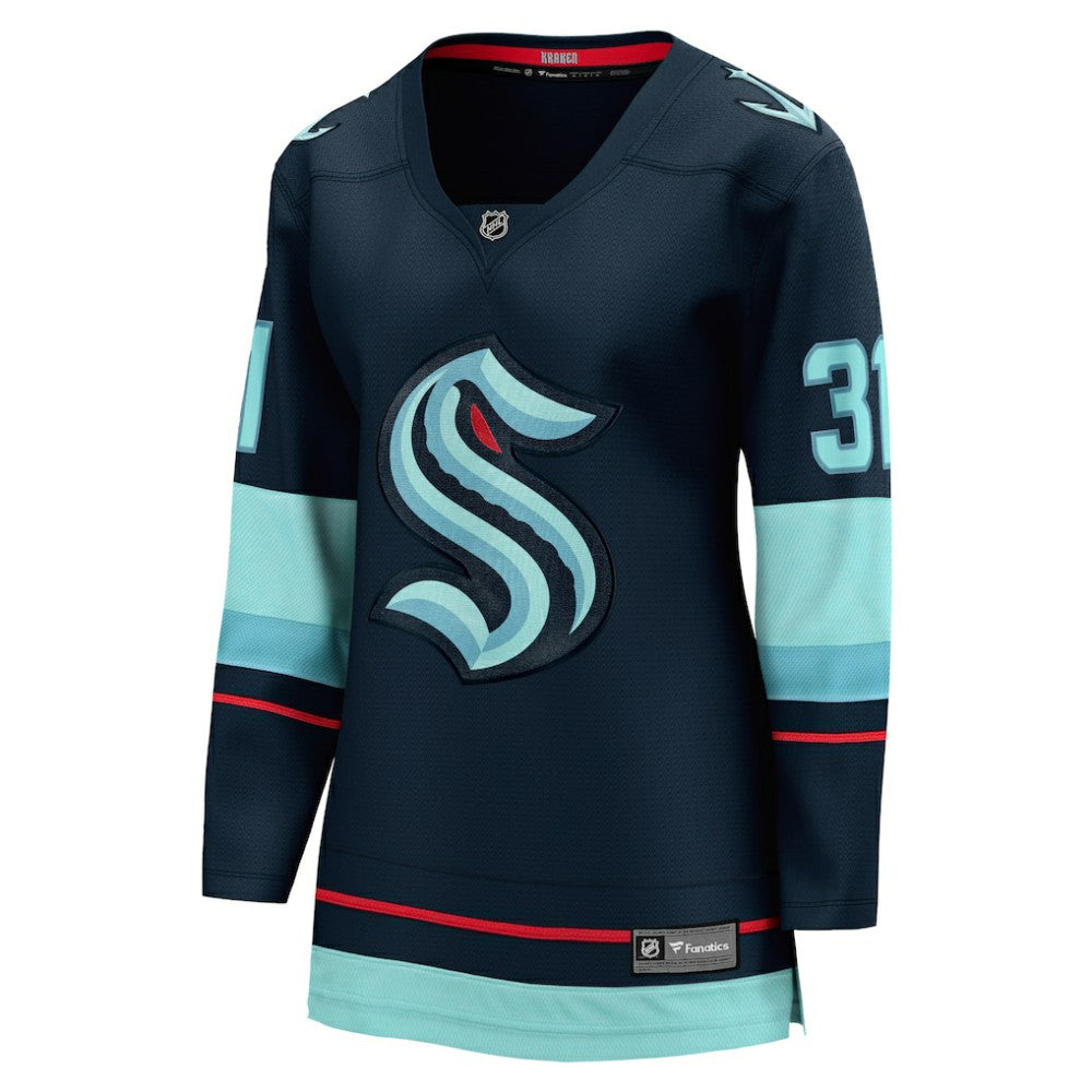 Philipp Grubauer Seattle Kraken Fanatics Women's Home Breakaway Player Jersey - Navy | Fanatics online
