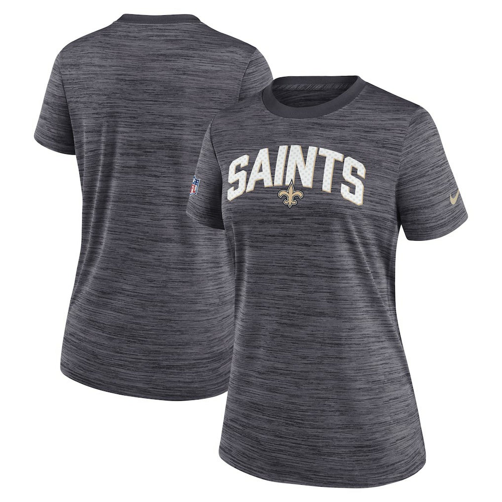 New Orleans Saints Women's Sideline Velocity Lockup Performance T-Shirt - Black - Nike