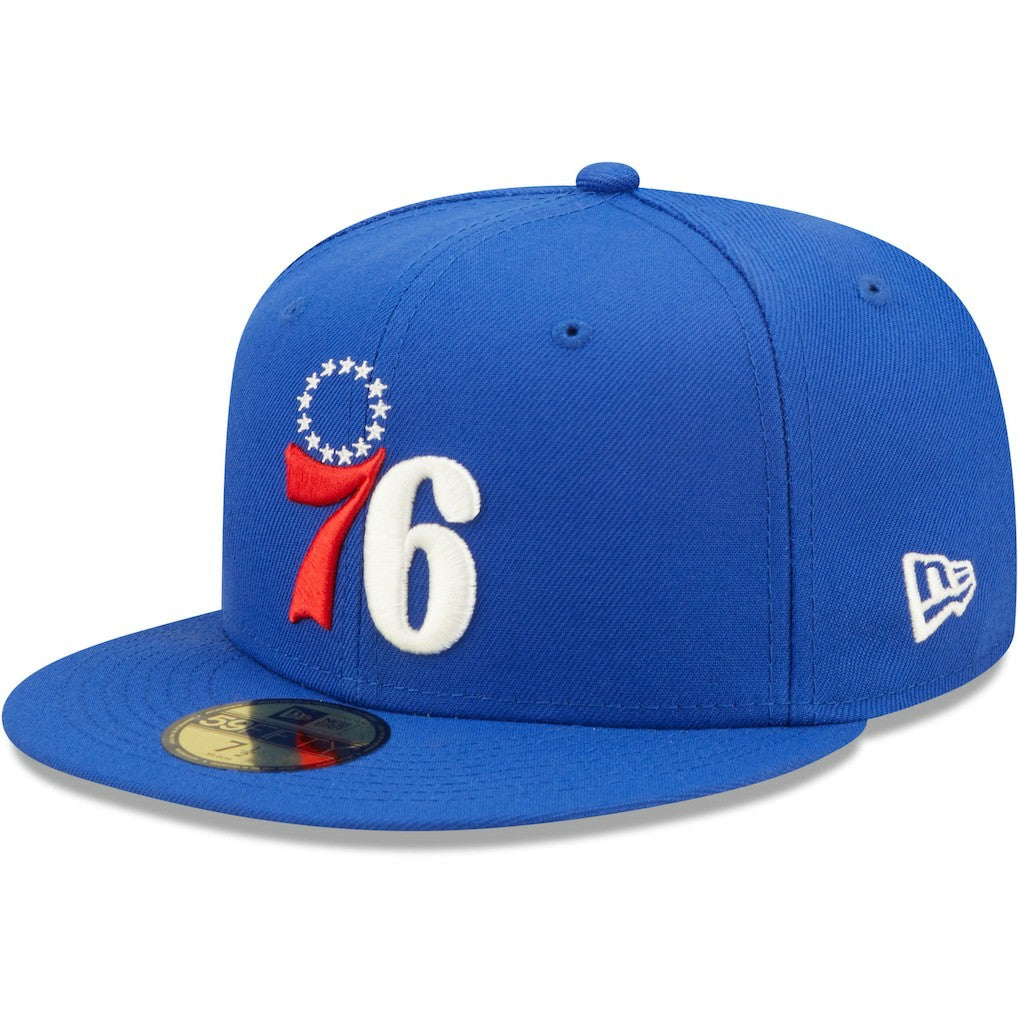 New Era Philadelphia 76ers 3x NBA Finals Champions Pop Sweat 59FIFTY Fitted Hat Royal