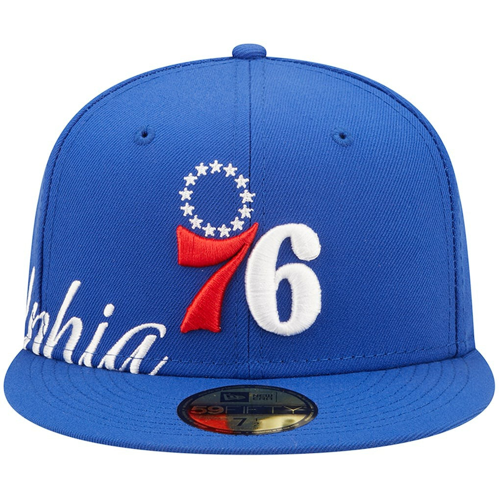 New Era Philadelphia 76ers Side Split 59FIFTY Fitted Hat Royal