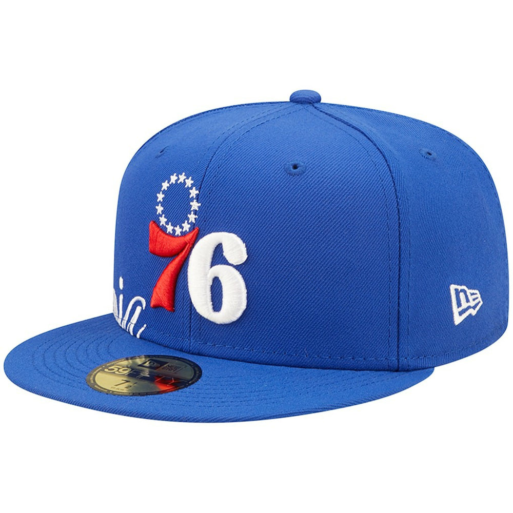 New Era Philadelphia 76ers Side Split 59FIFTY Fitted Hat Royal