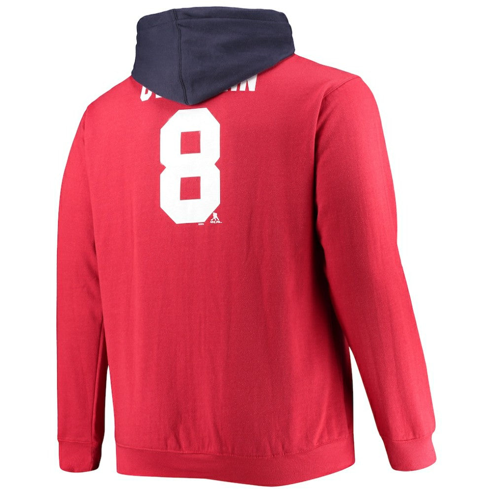 Alexander Ovechkin Washington Capitals Profile Big & Tall Colorblock Full-Zip Hoodie - Red | NHL near me