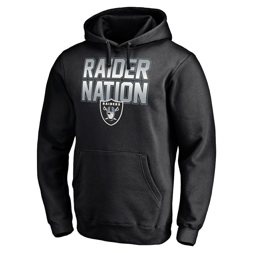 Las Vegas Raiders Hometown Collection Raider Nation Fitted Pullover Hoodie - Black - Fanatics