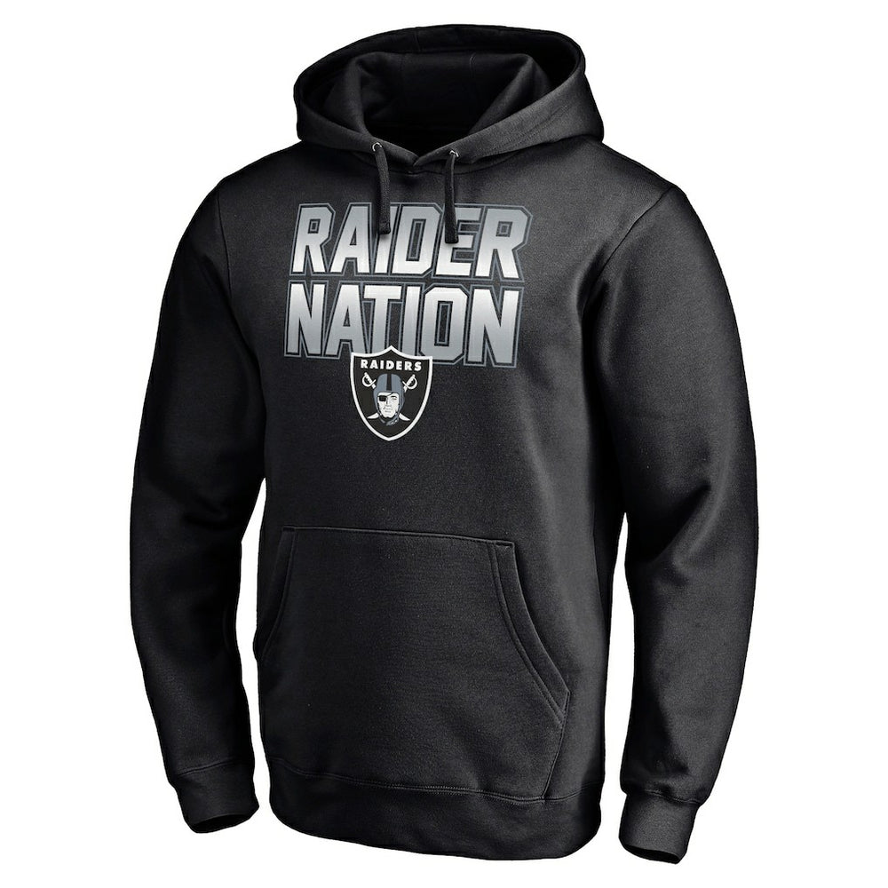 Las Vegas Raiders Hometown Collection Raider Nation Fitted Pullover Hoodie - Black - Fanatics