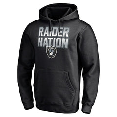 Las Vegas Raiders Hometown Collection Raider Nation Fitted Pullover Hoodie - Black - Fanatics