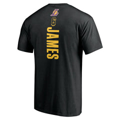 LeBron James Los Angeles Lakers #6 Playmaker Name & Number T-Shirt Black