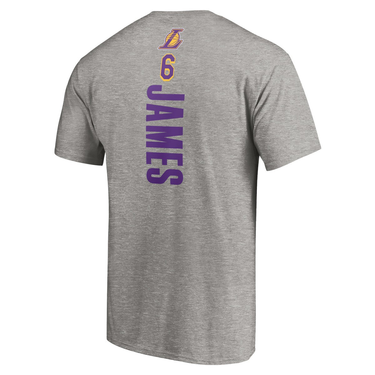 LeBron James Los Angeles Lakers #6 Playmaker Name & Number T-Shirt Heathered Gray