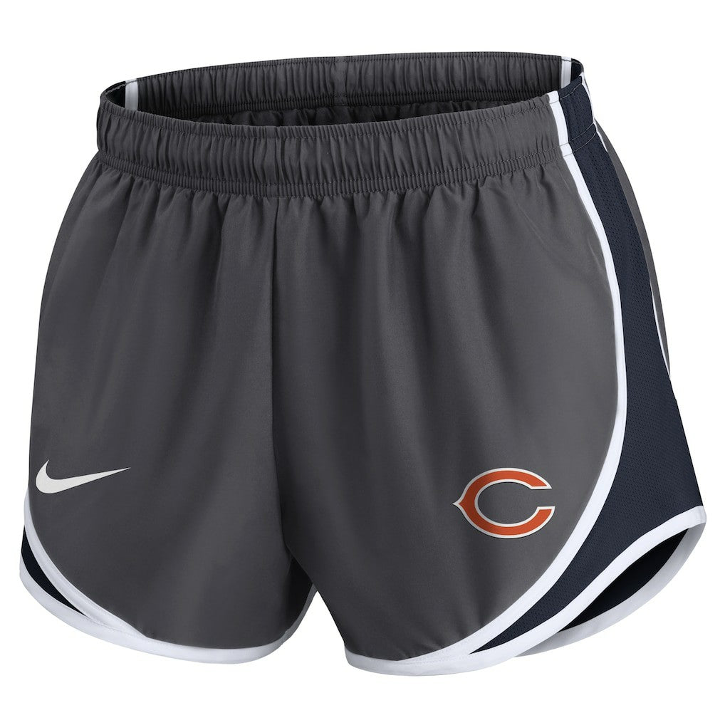 Chicago Bears Women's Team Logo Performance Tempo Shorts - Charcoal - Nike