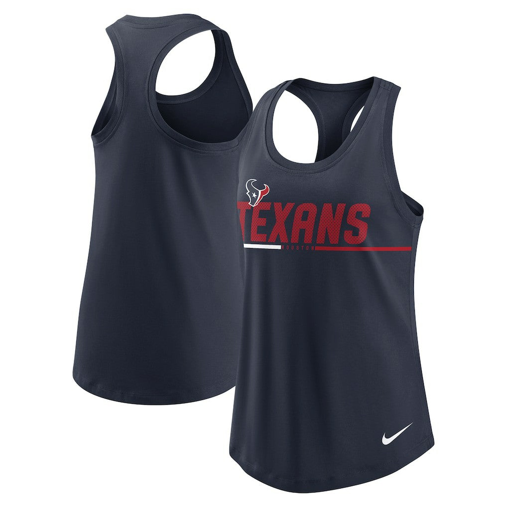 Houston Texans Women's Team Name City Tri-Blend Racerback Tank Top - Navy - Nike