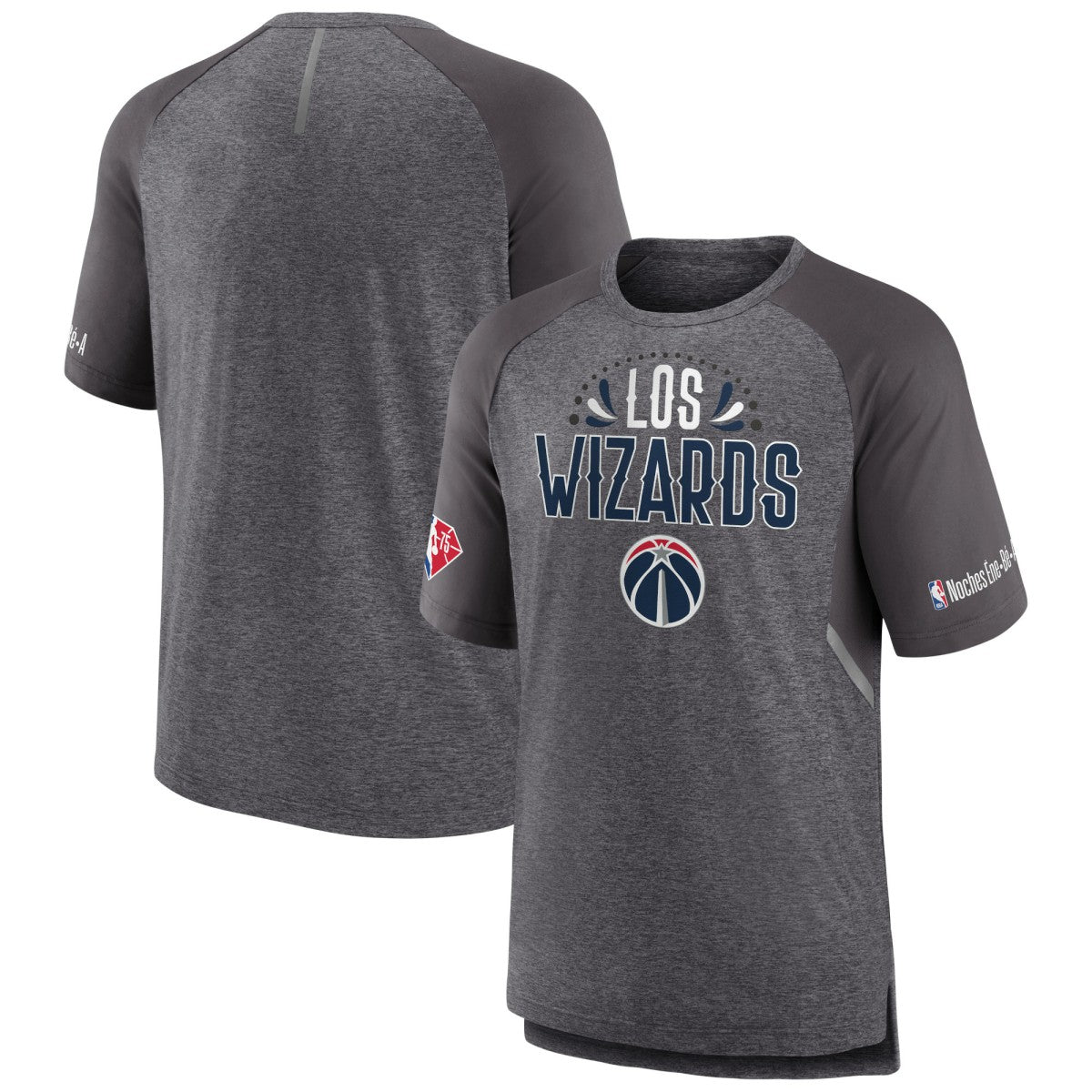 Fanatics Washington Wizards 2022 Noches Ene-Be-A Core Shooting Raglan T-Shirt Heathered Gray
