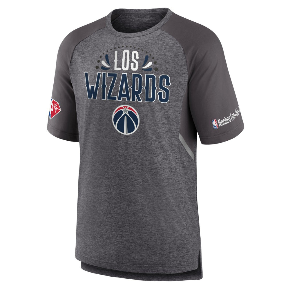 Fanatics Washington Wizards 2022 Noches Ene-Be-A Core Shooting Raglan T-Shirt Heathered Gray