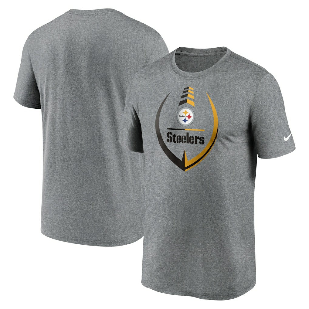 Pittsburgh Steelers Icon Legend Performance T-Shirt - Heathered Gray - Nike