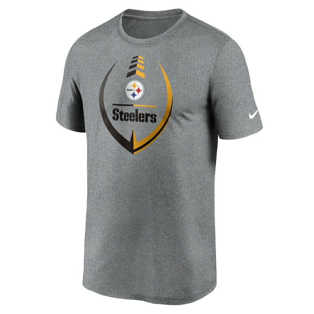 Pittsburgh Steelers Icon Legend Performance T-Shirt - Heathered Gray - Nike