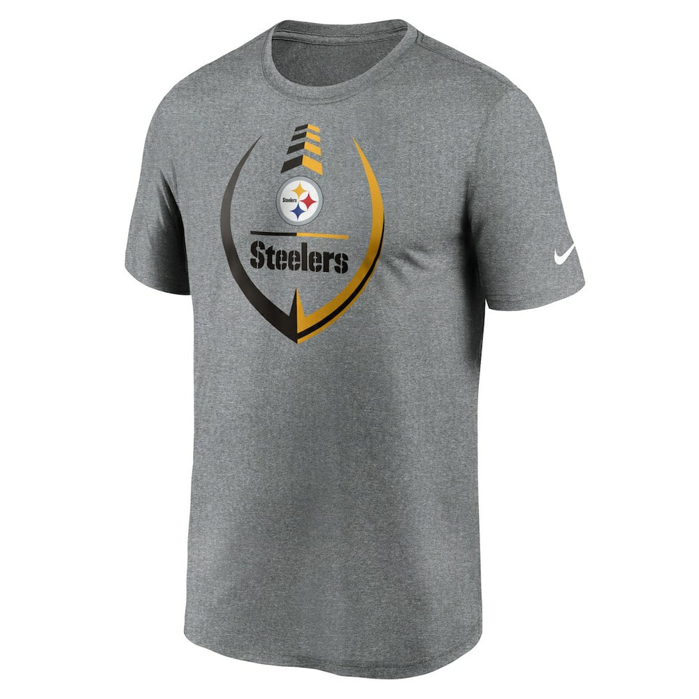 Pittsburgh Steelers Icon Legend Performance T-Shirt - Heathered Gray - Nike