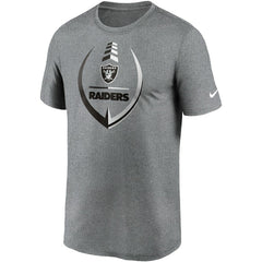 Las Vegas Raiders Icon Legend Performance T-Shirt - Heathered Gray - Nike