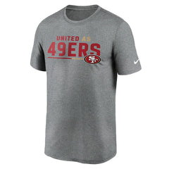 San Francisco 49ers Legend Team Shoutout Performance T-Shirt - Heather Gray - Nike