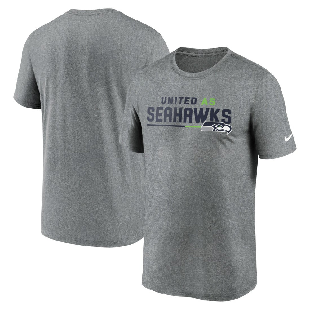 Seattle Seahawks Legend Team Shoutout Performance T-Shirt - Heather Gray - Nike