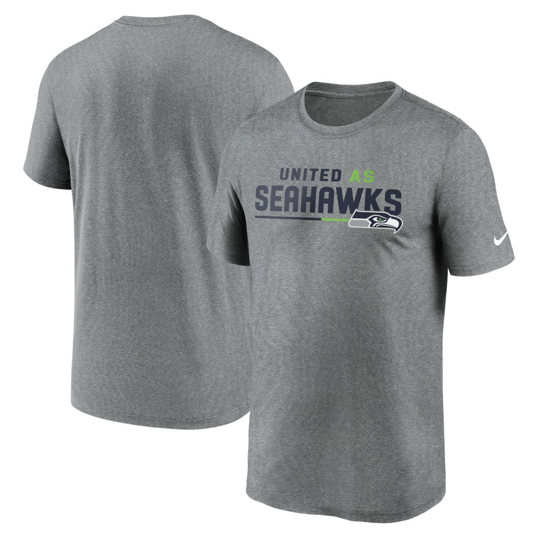 Seattle Seahawks Legend Team Shoutout Performance T-Shirt - Heather Gray - Nike