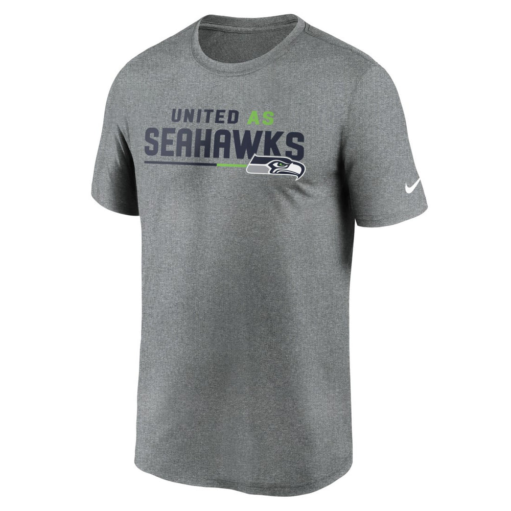 Seattle Seahawks Legend Team Shoutout Performance T-Shirt - Heather Gray - Nike