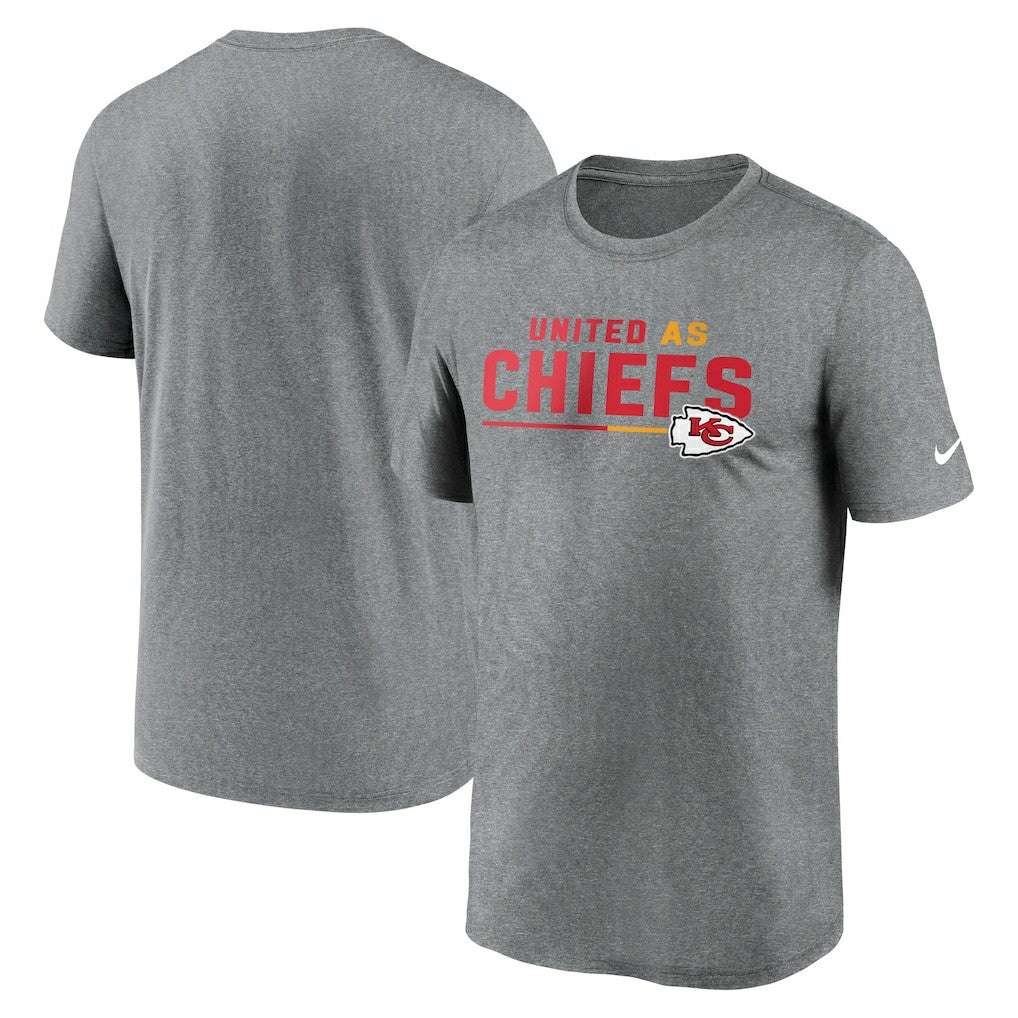 Kansas City Chiefs Legend Team Shoutout Performance T-Shirt - Heather Gray - Nike