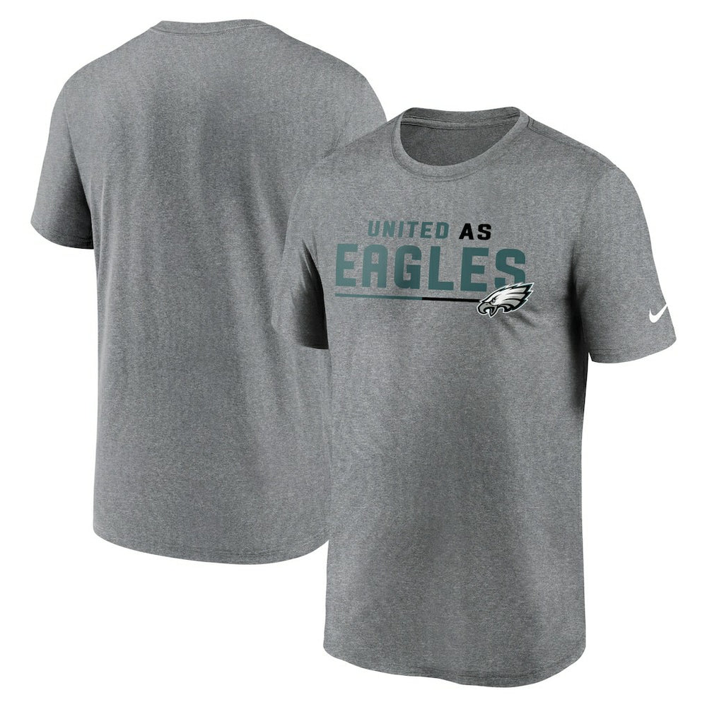 Philadelphia Eagles Legend Team Shoutout Performance T-Shirt - Heather Gray - Nike