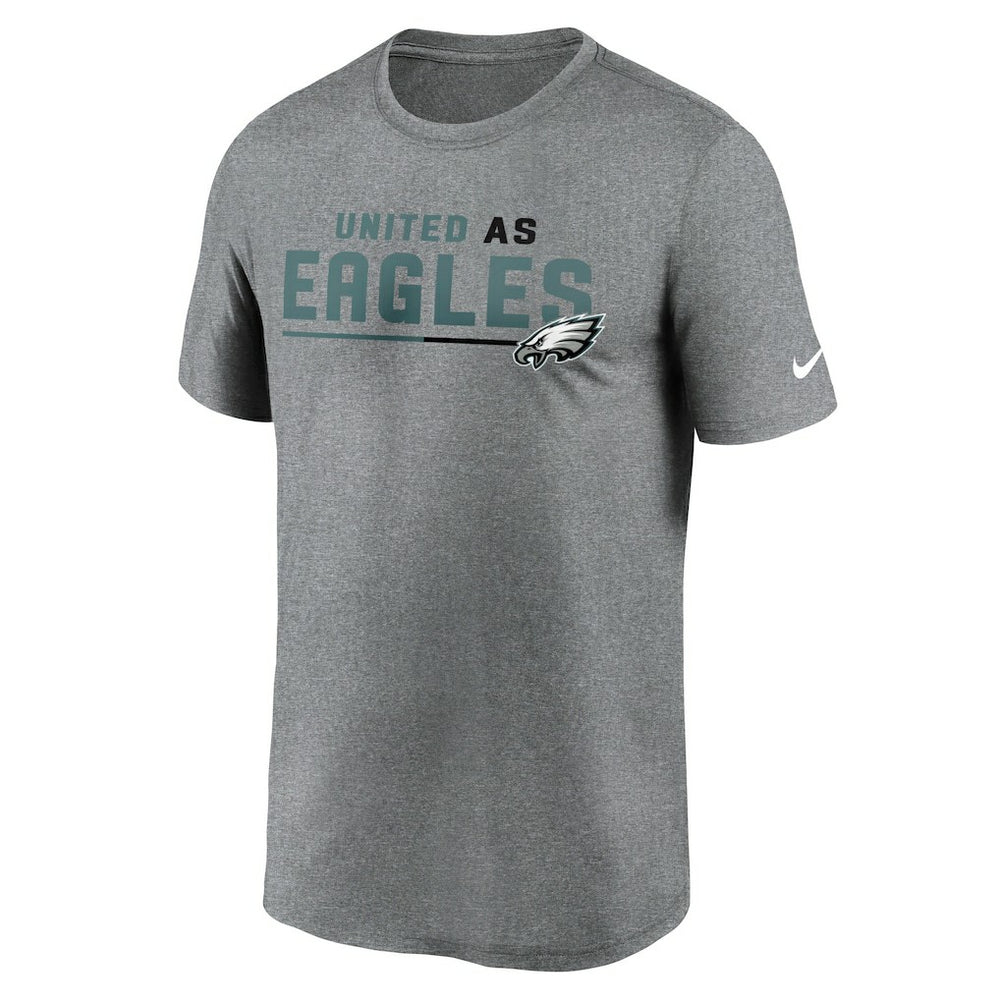 Philadelphia Eagles Legend Team Shoutout Performance T-Shirt - Heather Gray - Nike