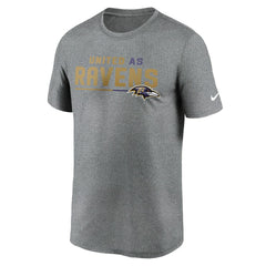 Baltimore Ravens Legend Team Shoutout Performance T-Shirt - Heather Gray - Nike
