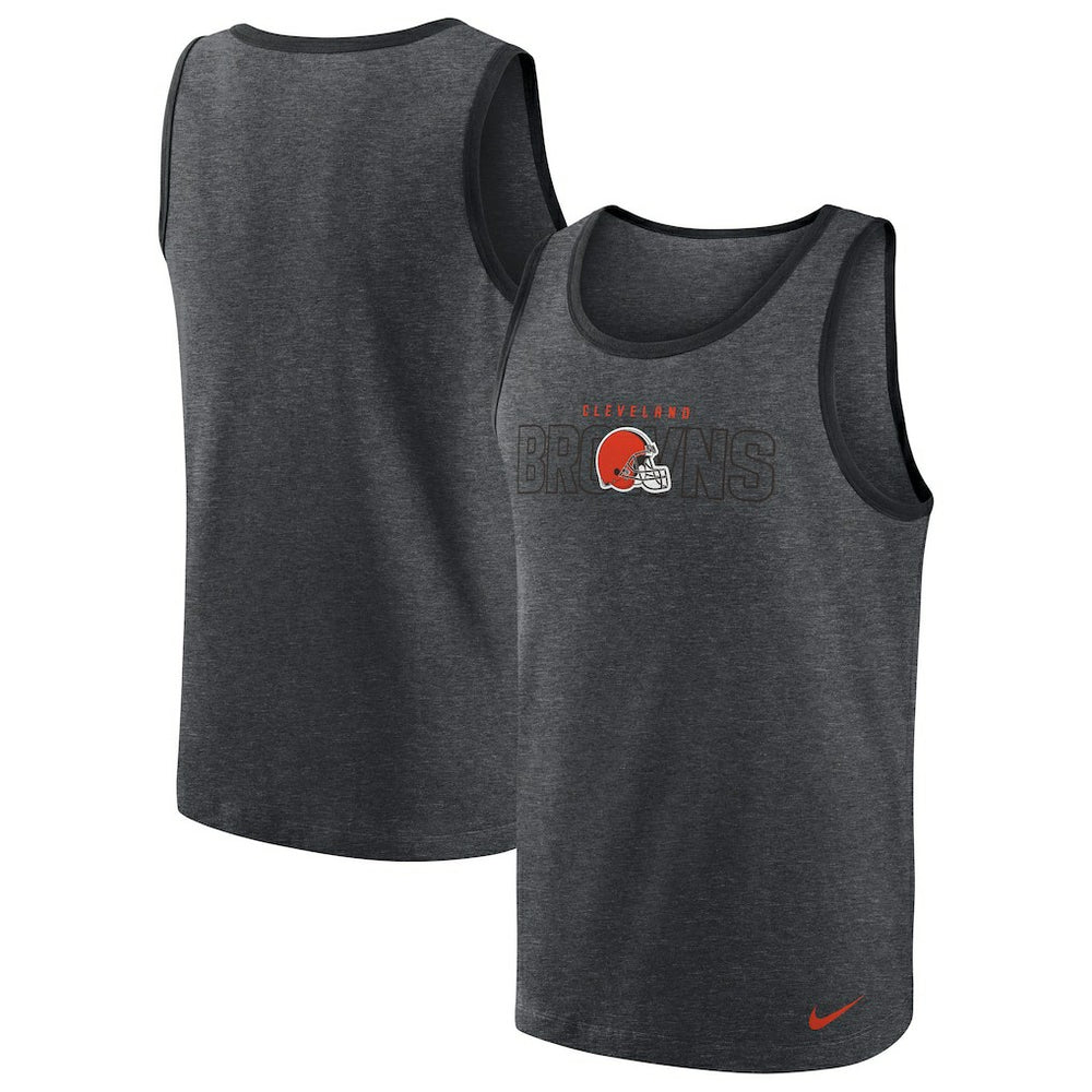 Cleveland Browns Tri-Blend Tank Top - Heathered Charcoal - Nike