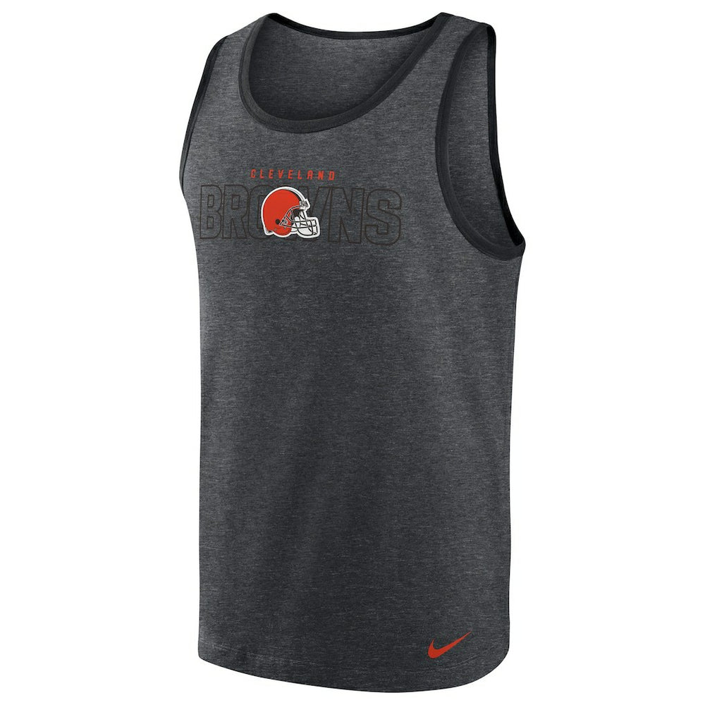 Cleveland Browns Tri-Blend Tank Top - Heathered Charcoal - Nike