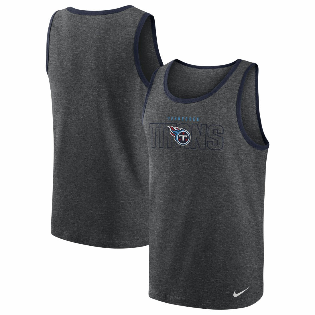 Tennessee Titans Tri-Blend Tank Top - Heathered Charcoal - Nike