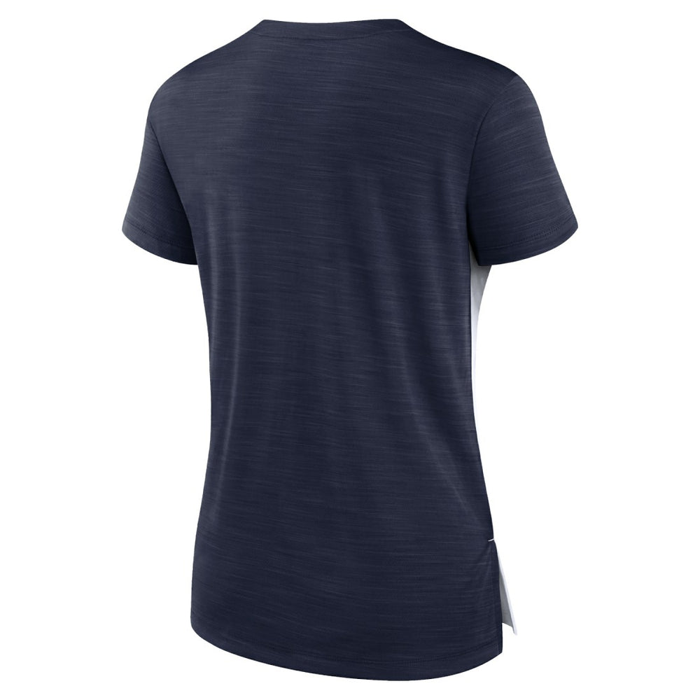 Tennessee Titans Women's Impact Exceed Performance Notch Neck T-Shirt - White/Navy - Nike