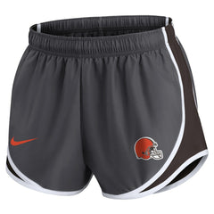 Cleveland Browns Women's Team Logo Performance Tempo Shorts - Charcoal - Nike