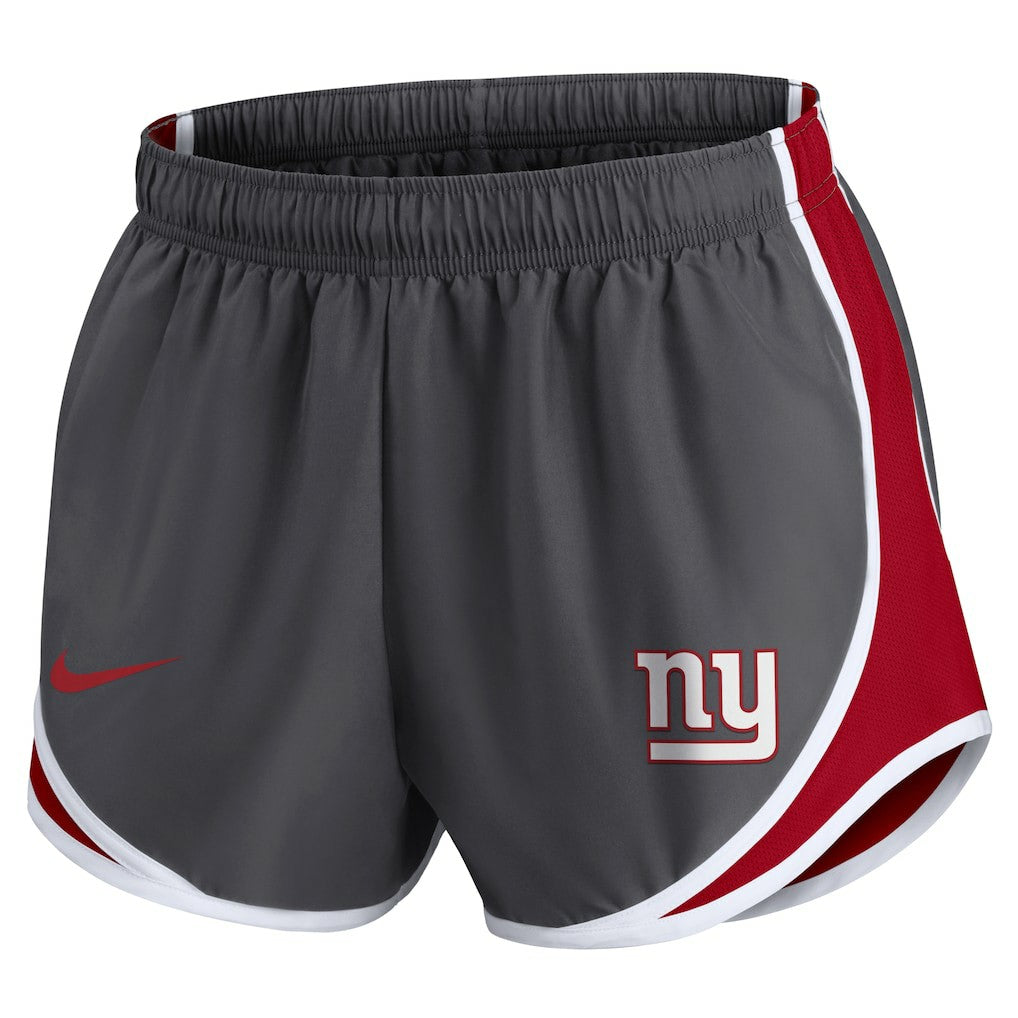 New York Giants Women's Team Logo Performance Tempo Shorts - Charcoal - Nike