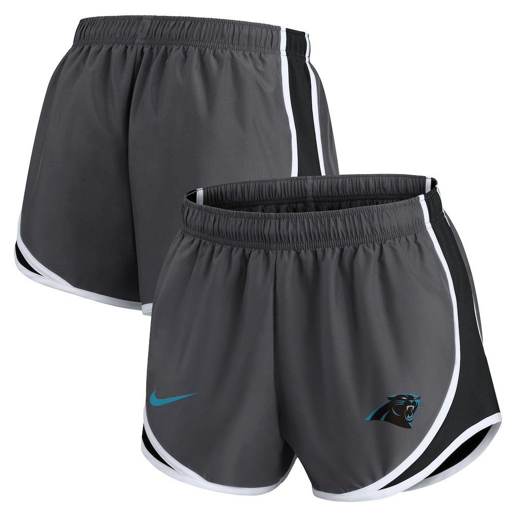 Carolina Panthers Women's Team Logo Performance Tempo Shorts - Charcoal - Nike