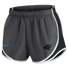 Carolina Panthers Women's Team Logo Performance Tempo Shorts - Charcoal - Nike