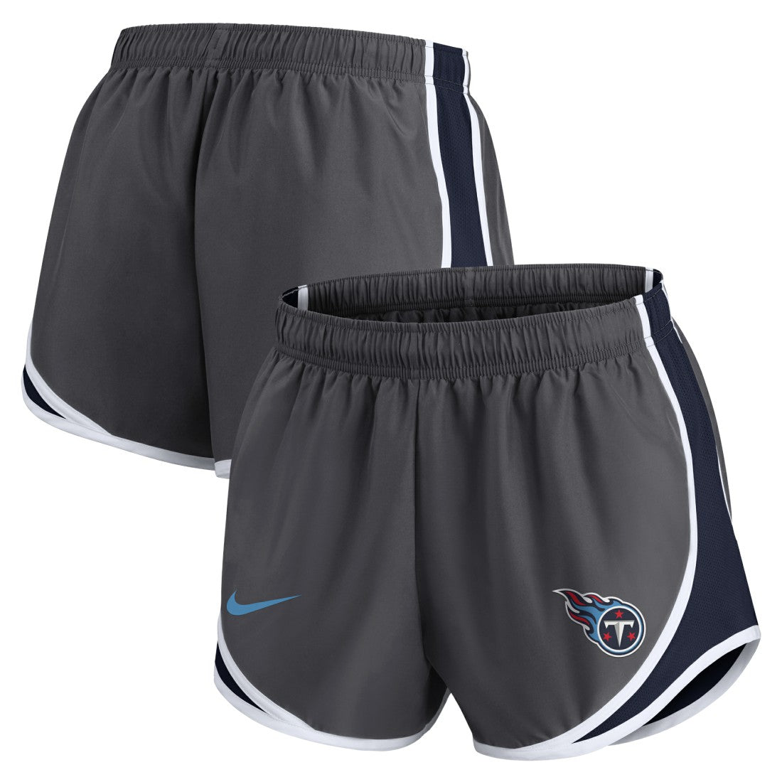 Tennessee Titans Women's Team Logo Performance Tempo Shorts - Charcoal - Nike