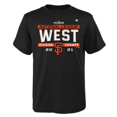 San Francisco Giants Youth 2021 NL West Division Champions Locker Room T-Shirt Outlet