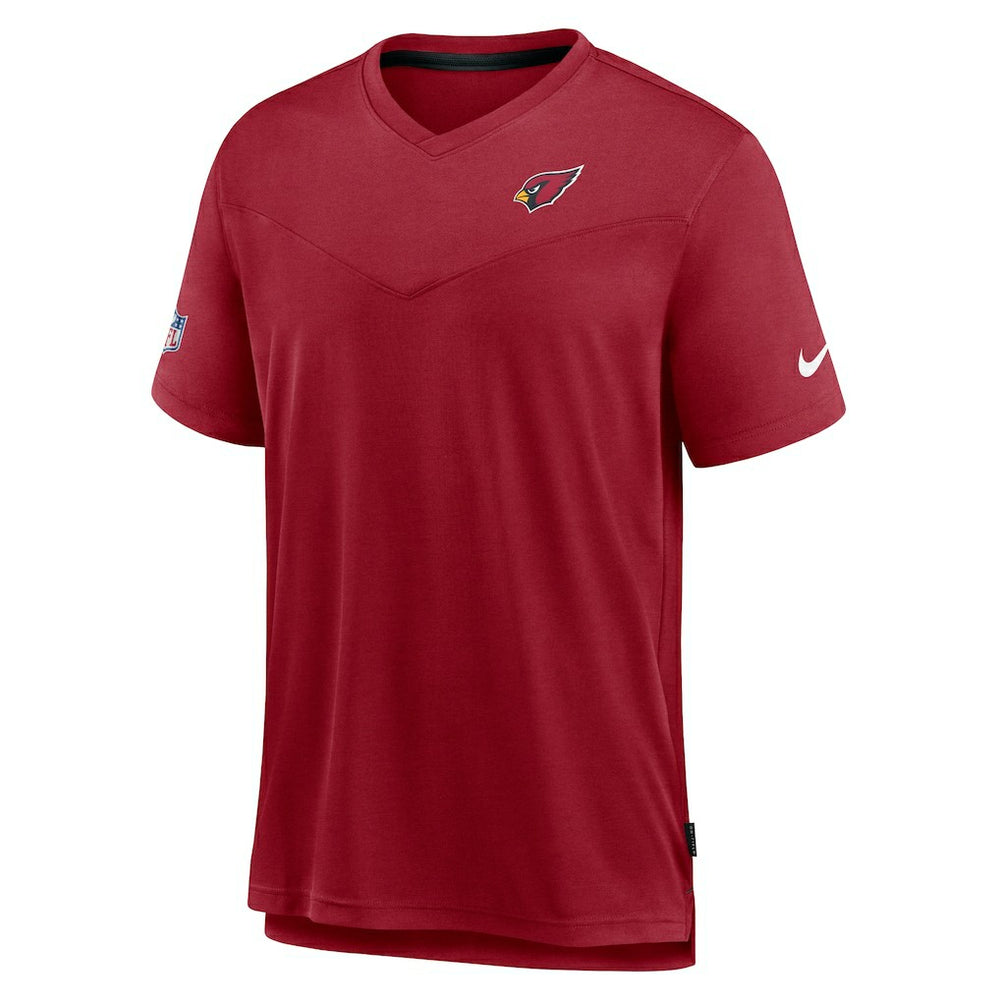 Arizona Cardinals Sideline Coach Chevron Lock Up Logo V-Neck Performance T-Shirt - Cardinal - Nike