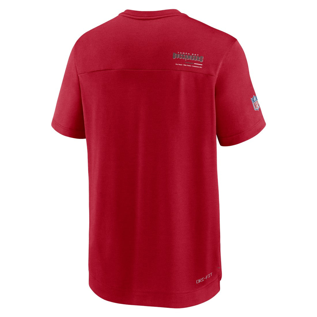 Tampa Bay Buccaneers Sideline Coach Chevron Lock Up Logo V-Neck Performance T-Shirt - Red - Nike
