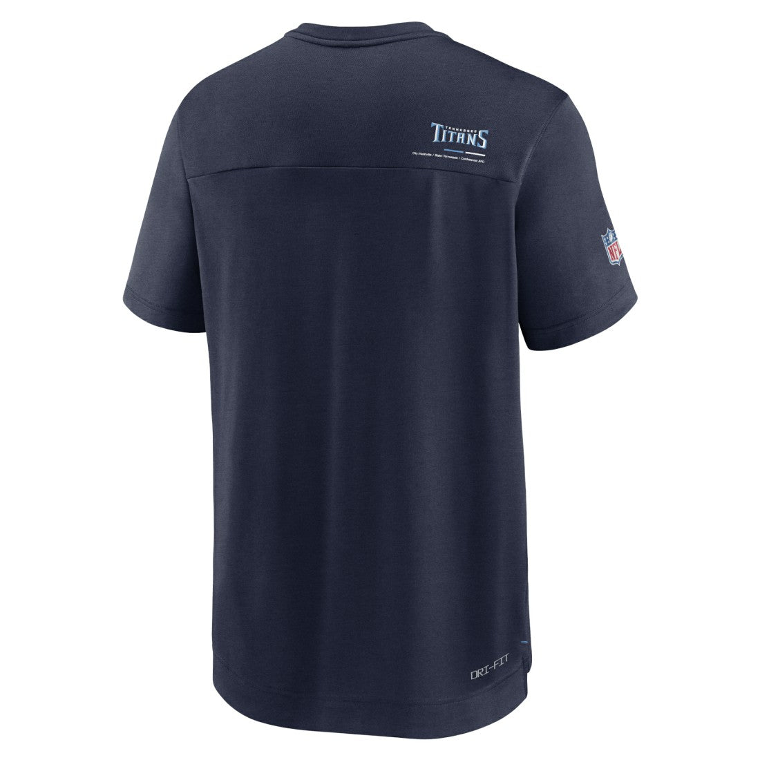 Tennessee Titans Sideline Coach Chevron Lock Up Logo V-Neck Performance T-Shirt - Navy - Nike