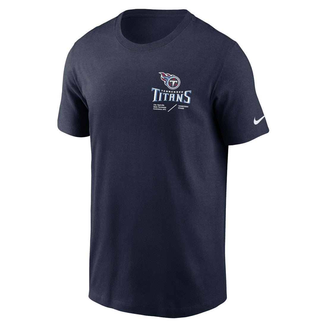 Tennessee Titans Sideline Infograph Lockup Performance T-Shirt - Navy - Nike