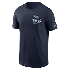 Tennessee Titans Sideline Infograph Lockup Performance T-Shirt - Navy - Nike