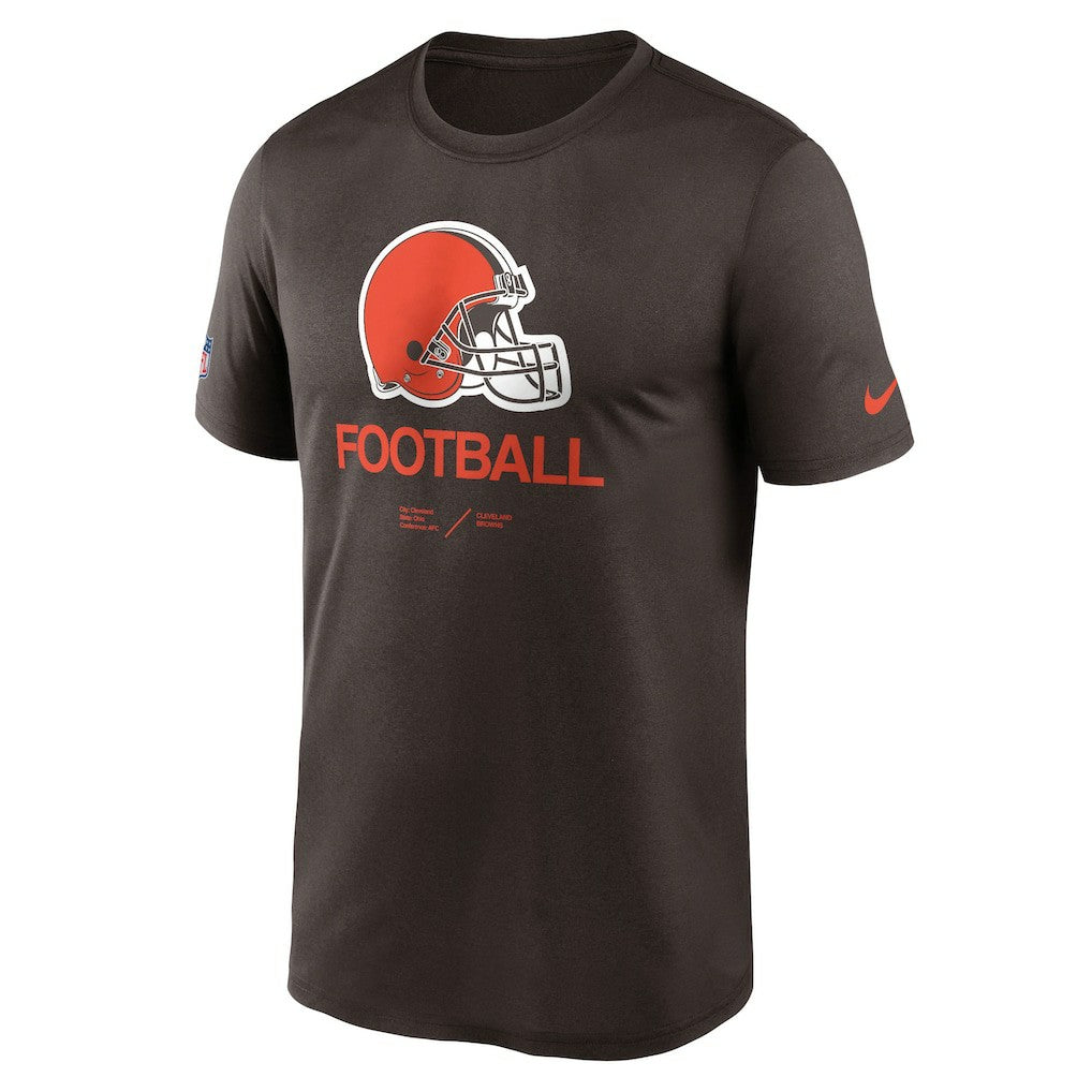 Cleveland Browns Sideline Infograph Performance T-Shirt - Brown - Nike