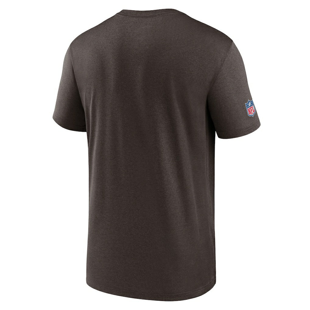 Cleveland Browns Sideline Infograph Performance T-Shirt - Brown - Nike