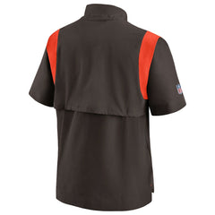 Cleveland Browns Sideline Coaches Chevron Lockup Pullover Top - Brown - Nike