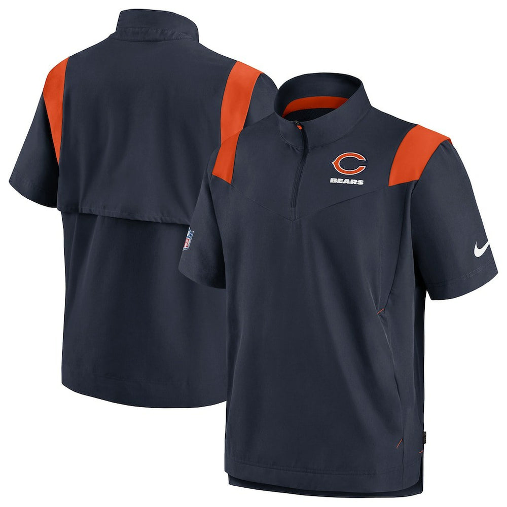 Chicago Bears Sideline Coaches Chevron Lockup Pullover Top - Navy - Nike