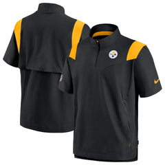 Pittsburgh Steelers Sideline Coaches Chevron Lockup Pullover Top - Black - Nike